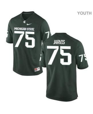 Youth Kevin Jarvis Michigan State Spartans #75 Nike NCAA Green Authentic College Stitched Football Jersey EK50F48HJ